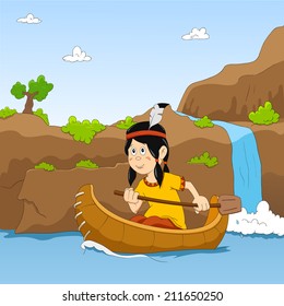 Canoe on the river