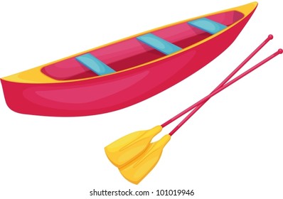 Canoe on a white background