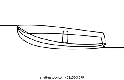canoe oneline continuous single line art handdrawn