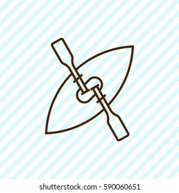 canoe outline icon
