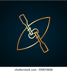 canoe outline icon