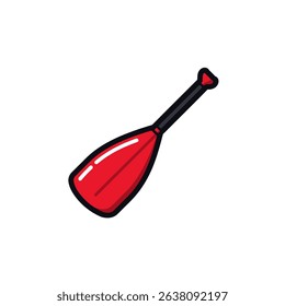 Canoe paddle floats isolated against blank studio background minimal