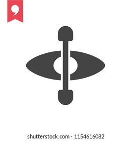 canoe paddle icon vector