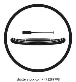 canoe with paddle vector illustration