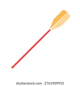 Canoe paddle vector isolated. Kayak or canoe paddle black silhouette. River rafting. Symbol isolated on white background.