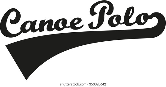 Canoe polo word retro