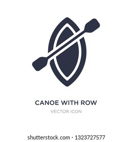 canoe with row icon on white background. Simple element illustration from Transport concept. canoe with row sign icon symbol design.