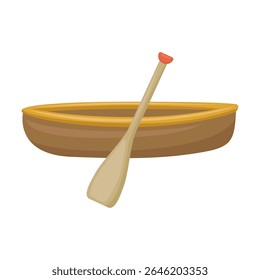 Ilustração de Ícone de Emoji de Símbolo de Canoa. Símbolo de vetor de sela Emoticon Design Clip Art Sign Comic Style.