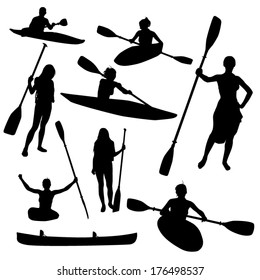 Canoe silhouettes