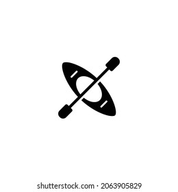 Canoe simple flat icon vector illustration