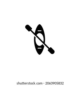 Canoe simple flat icon vector illustration