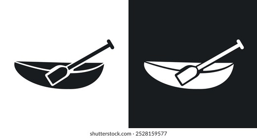 Canoe solid vector icon pack