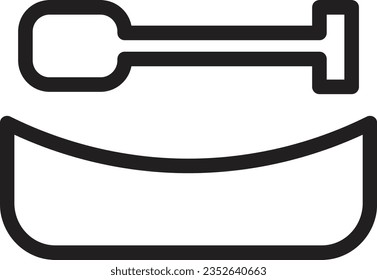 Canoe Sport Activity Outline Icon