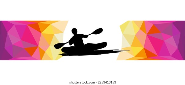 Canoe sport graphic for use as a template for flyer or for use in web design.