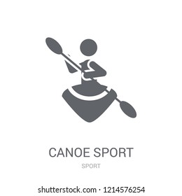 Canoe sport icon. Trendy Canoe sport logo concept on white background from Sport collection. Suitable for use on web apps, mobile apps and print media.