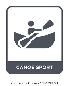 canoe sport icon vector on white background, canoe sport trendy filled icons from Sport collection, canoe sport vector illustration