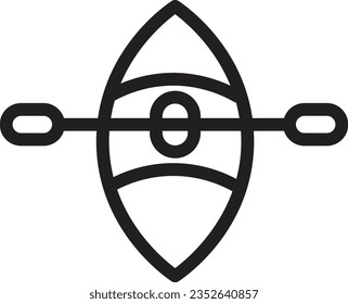 Canoe Sport Kayak Outline Icon