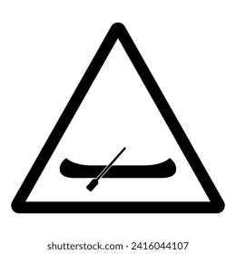 Canoe Symbol Sign,Vector Illustration, Isolate On White Background Label. EPS10