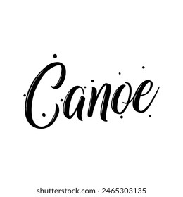 canoe text on white background.