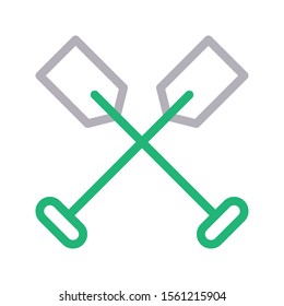 canoe vector colour flat icon 