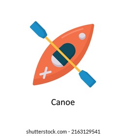 Canoe vector flat icon for web isolated on white background EPS 10 file