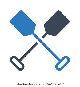 canoe vector glyph colour icon 