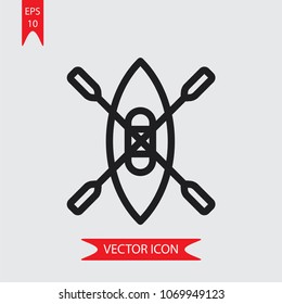 Canoe vector icon 