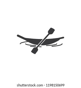 Canoe vector icon 