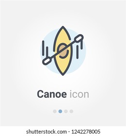 Canoe vector icon
