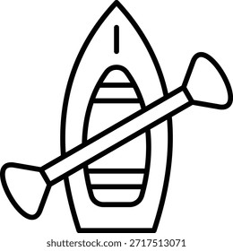 Canoe vector icon. Can be used for printing, mobile and web applications.