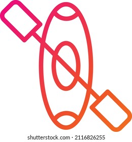 Canoe Vector Icon Design Illustration