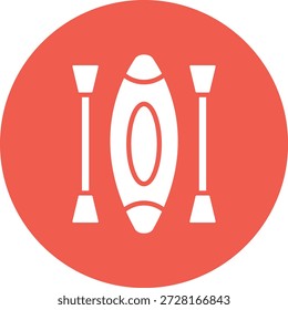 Ilustração de design de ícone de vetor de canoa