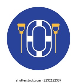 Canoe Vector Icon fully editable
