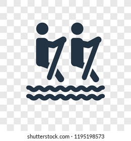 Canoe vector icon isolated on transparent background, Canoe transparency logo concept