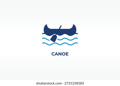 CANOE vector, icon or logo sign isolated symbol illustration