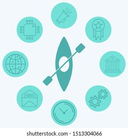 Canoe vector icon sign symbol