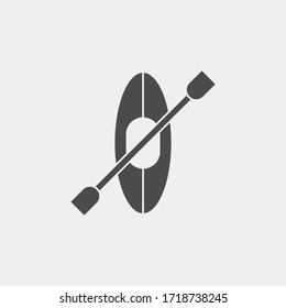 Canoe vector icon sign symbol