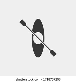 Canoe vector icon sign symbol