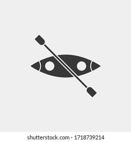 Canoe vector icon sign symbol