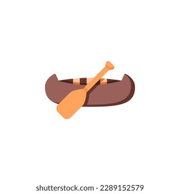 canoe vector icon. transportation and vehicle icon flat style. perfect use for icon, logo, illustration, website, and more. icon design color style
