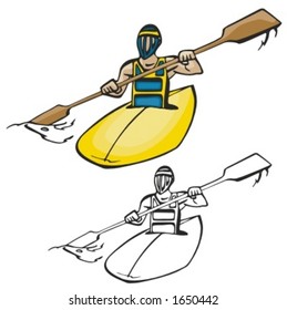 Canoe. Vector illustration