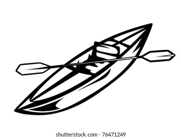 Canoe Vector Illustration Stock Vector (royalty Free) 76471249 