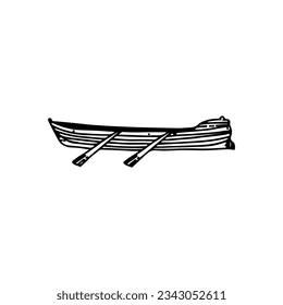 canoe vector illustration with concept