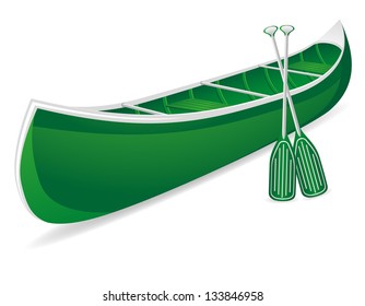 canoe vector illustration isolated on white background