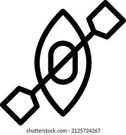canoe Vector illustration on a transparent background. Premium quality symbols. Stroke vector icon for concept and graphic design.