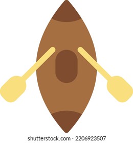 canoe Vector illustration on a transparent background. Premium quality symmbols. Line Color vector icons for concept and graphic design.