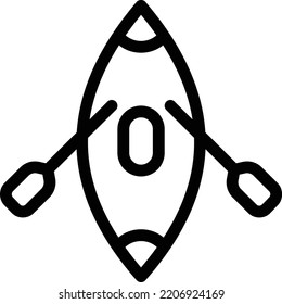 canoe Vector illustration on a transparent background. Premium quality symmbols. Thin line vector icons for concept and graphic design.
