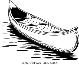 Canoe Vector Watercraft Camping Design File