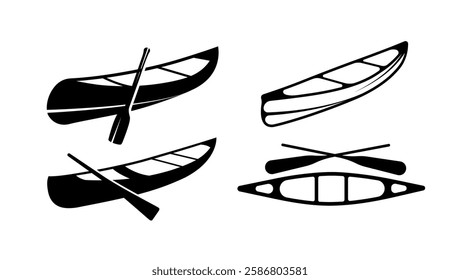 Canoe Vectors And Kayak Boat