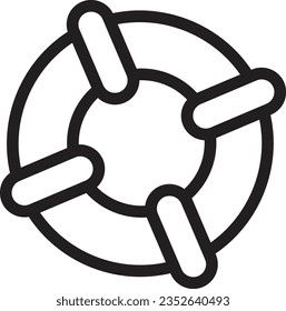Canoe Water Sport Outline Icon